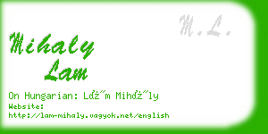 mihaly lam business card